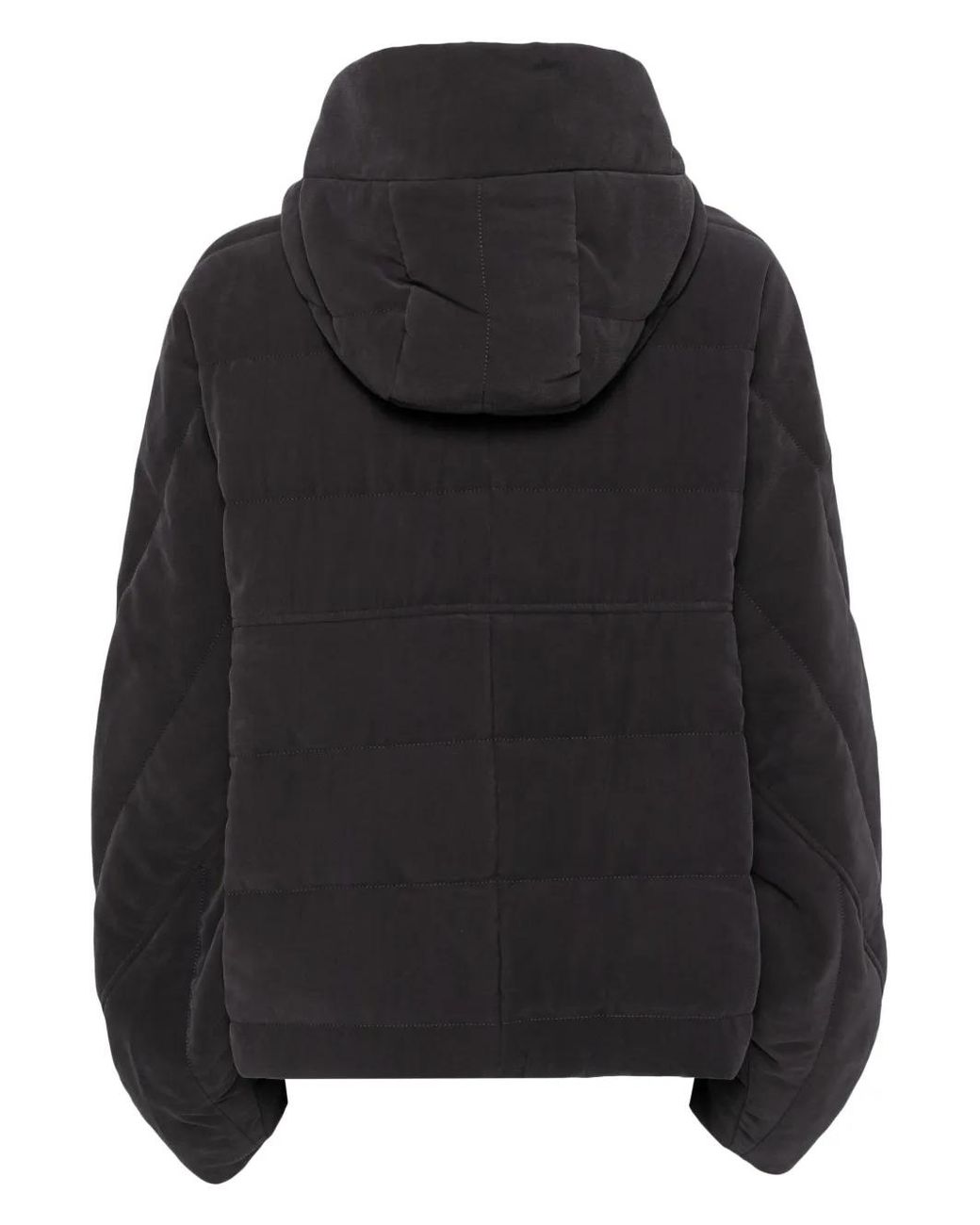 Goen.J Black Quilted Hooded Jacket