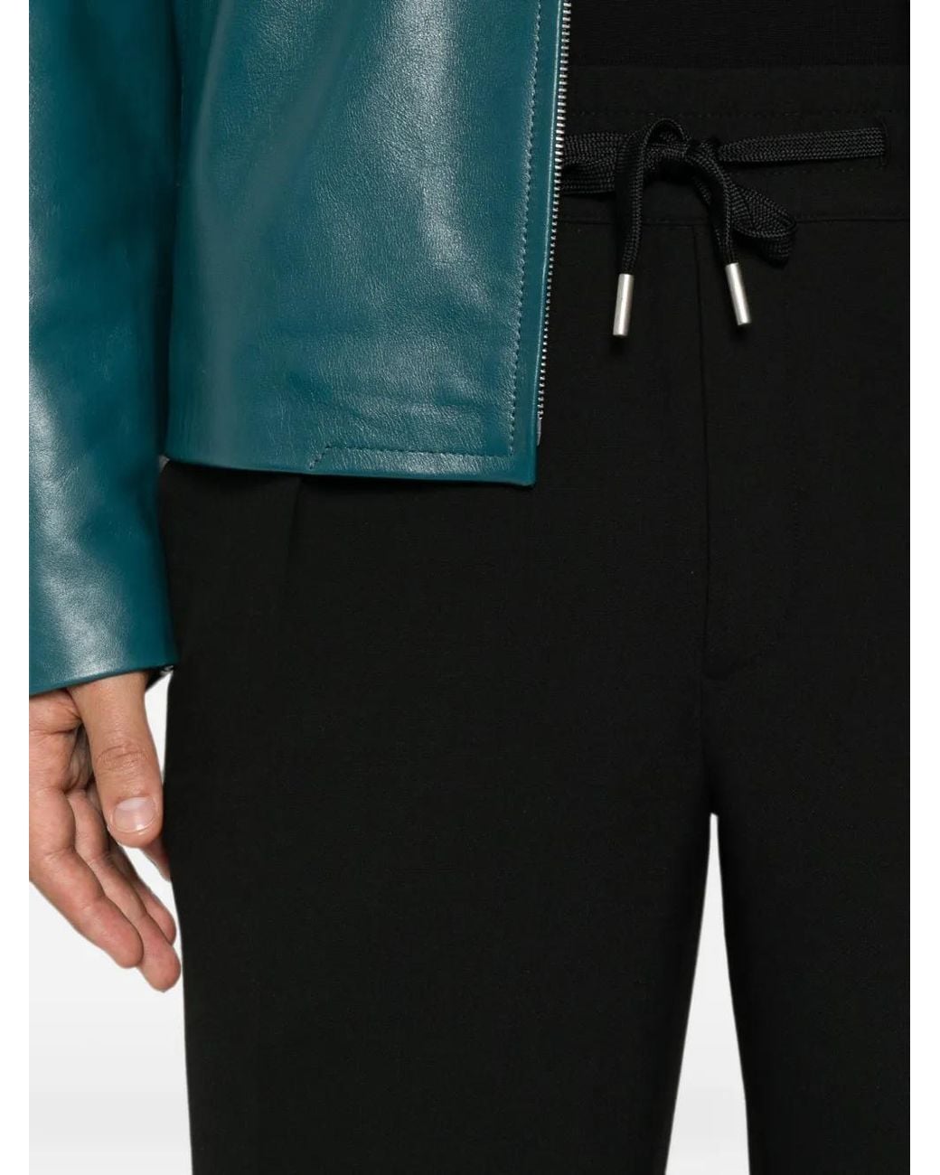 Sandro Black Elasticated Straight Pants for men