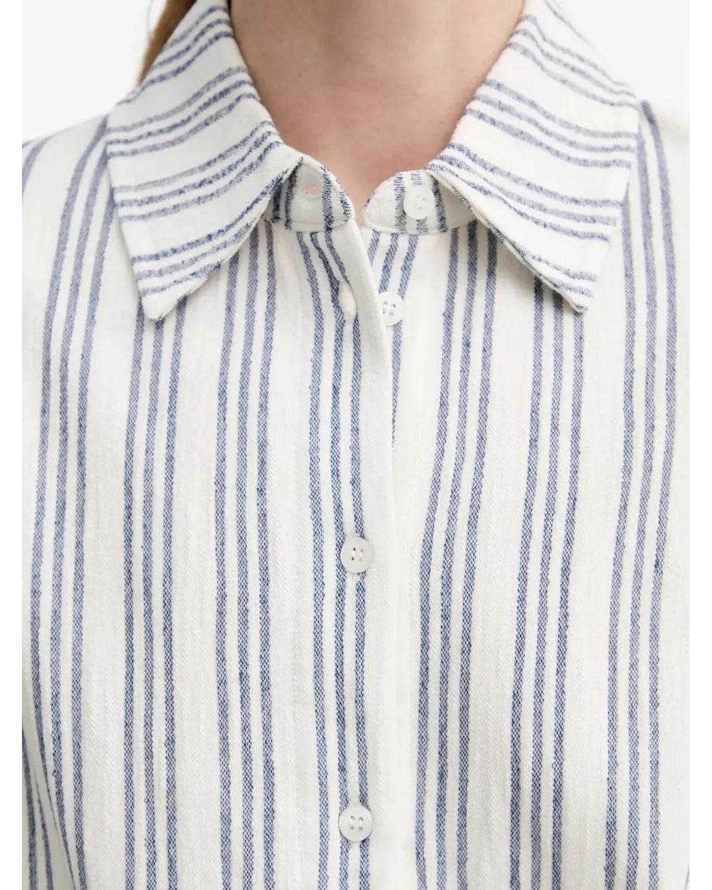Camisa A Rayas Samsøe & Samsøe de color White