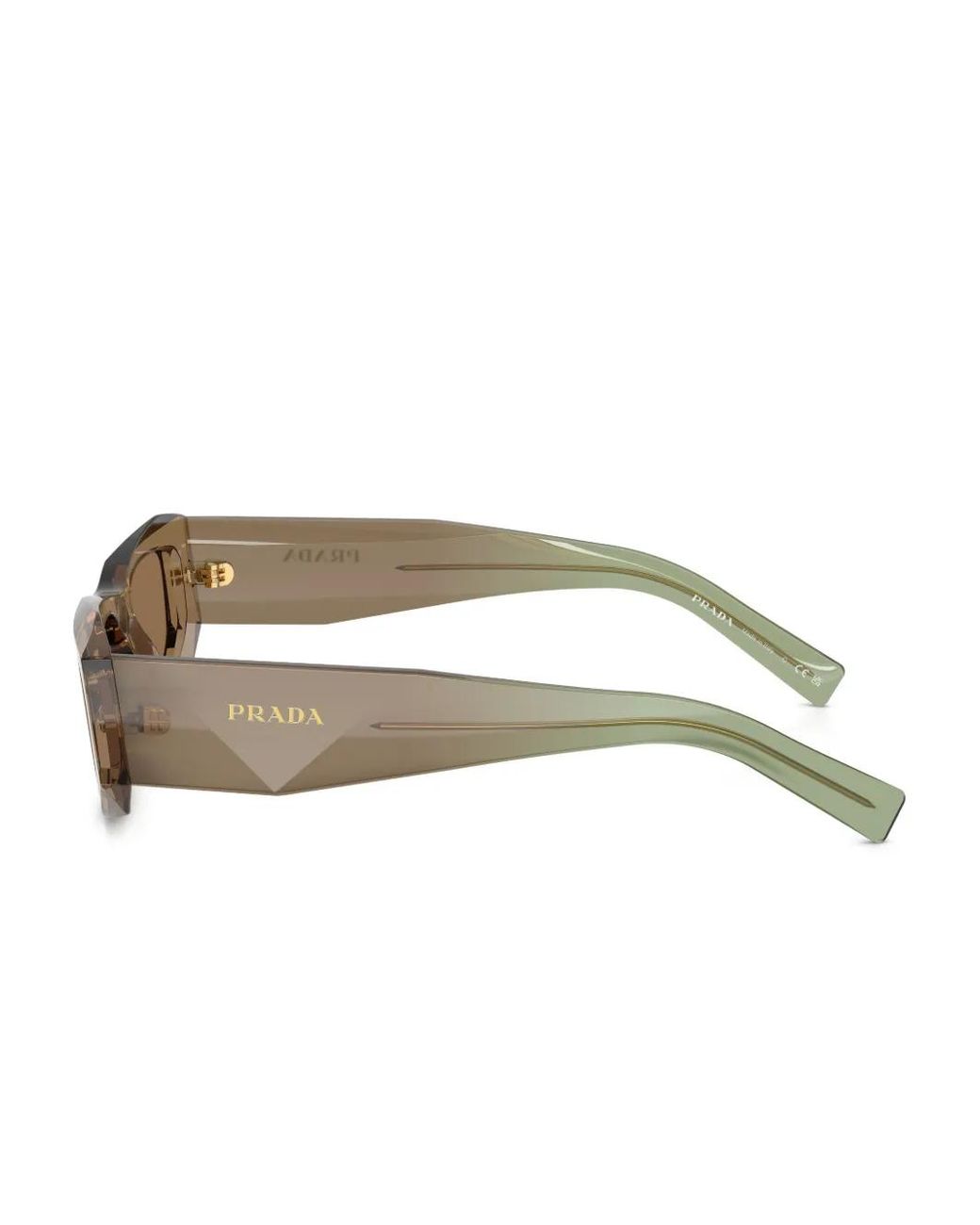 Prada Brown Symbole Rectangular-Frame Sunglasses for men