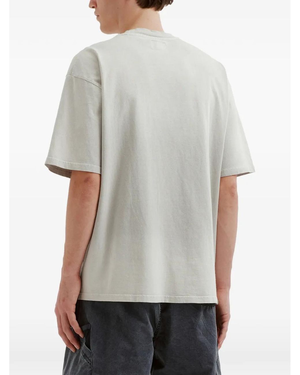 Izzue Gray Cotton T-Shirt for men