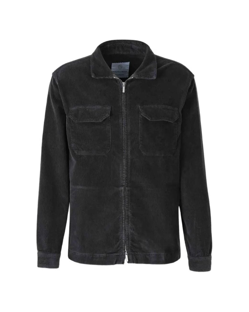 richard j. brown Black Corduroy Zip-Up Jacket for men