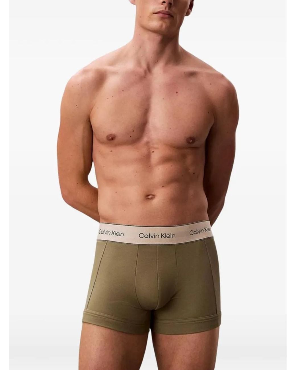Calvin Klein Green Heritage 3-Pack Cotton Boxers for men