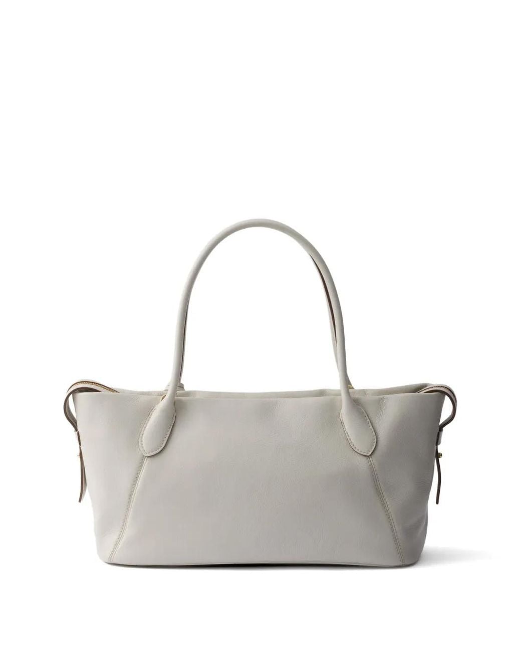 Prada Gray Large Leather Tote Bag