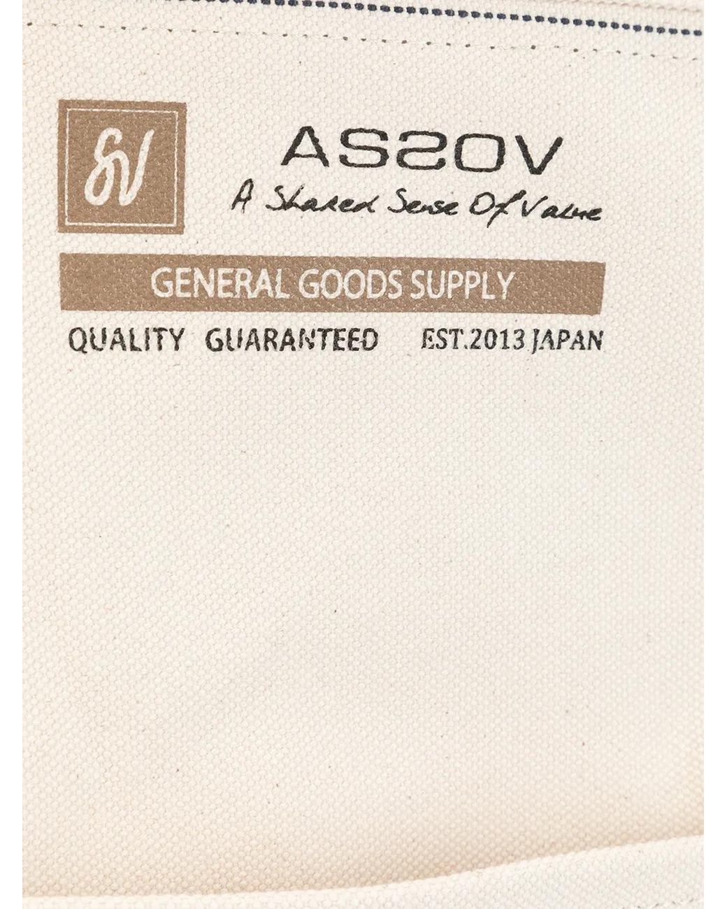As2ov Natural Alberton Canvas Tote Bag for men