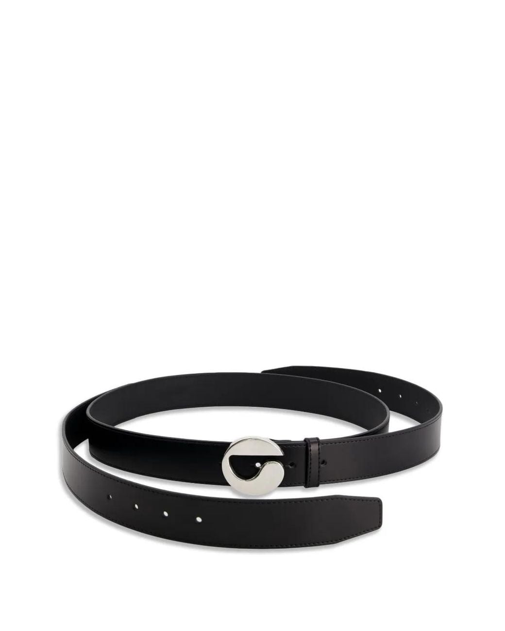 Coperni Black Ceinture En Cuir Infinity À Boucle Logo