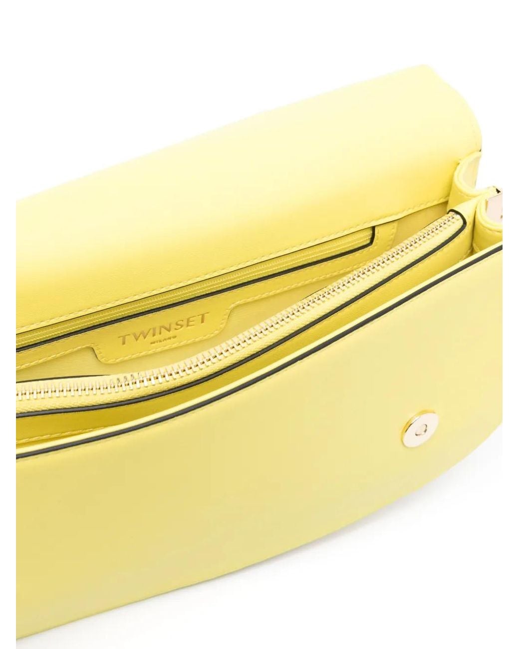 Twinset Yellow Logo-Plaque Tote Bag