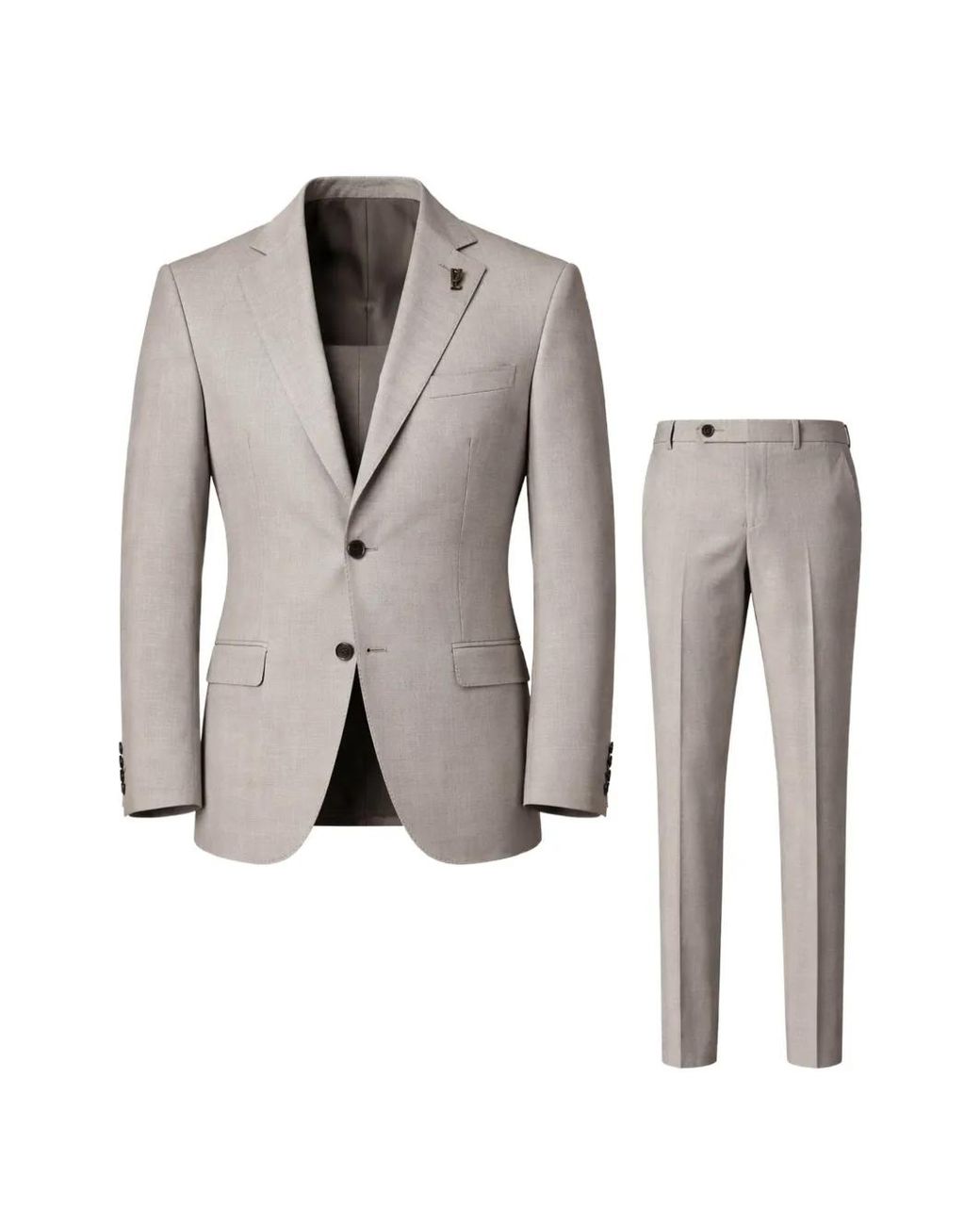 Pal Zileri Natural Costume À Veste À Revers Crantés for men