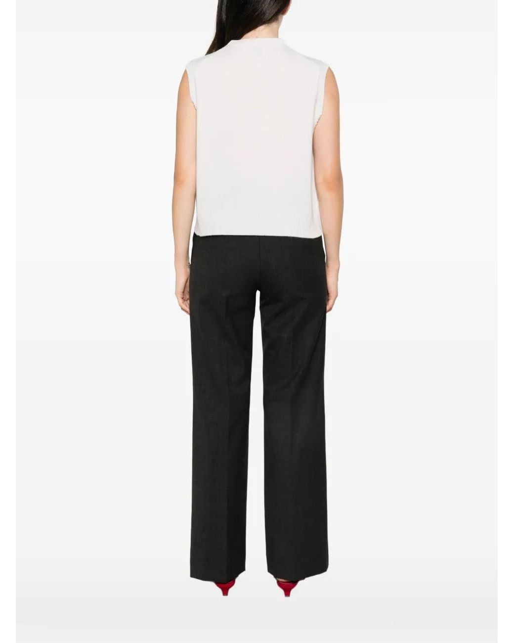 Daniele Fiesoli White Button-Up Sleeveless Vest