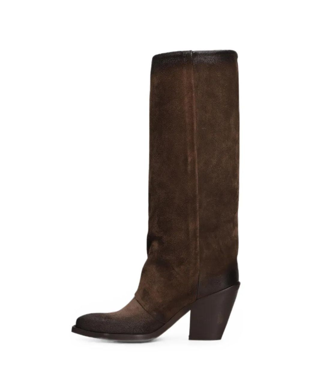 METISSE Brown Texan Knee-High Suede Boots