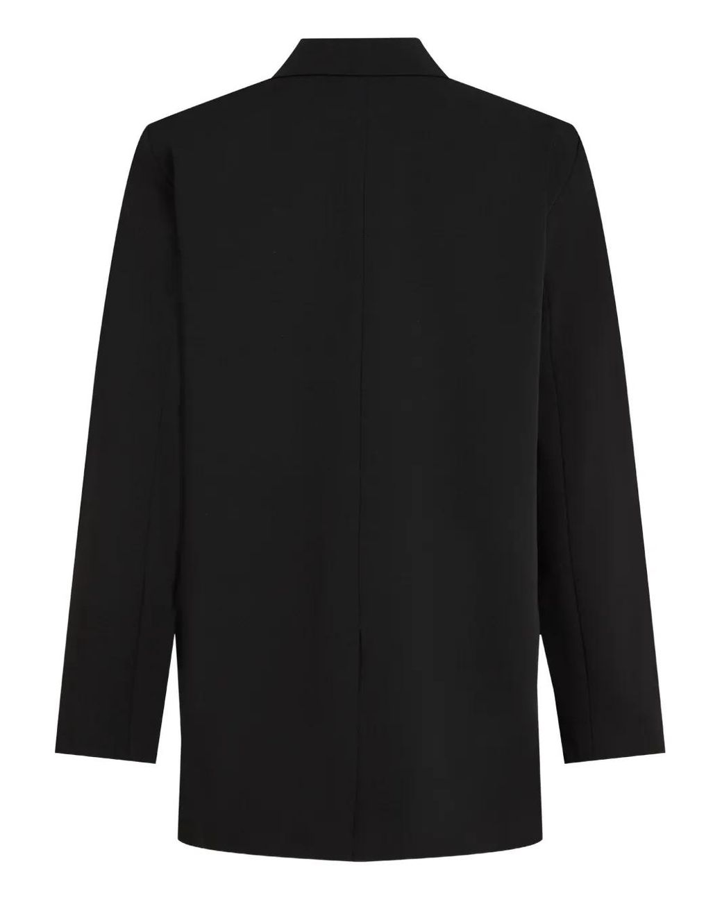 Karl Lagerfeld Black Tailored Blazer With Contrasting Denim Patch Detail