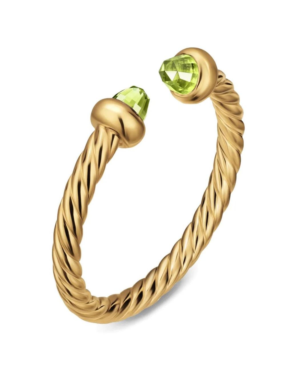 David Yurman Yellow Micro Cablespira Flex Open Ring