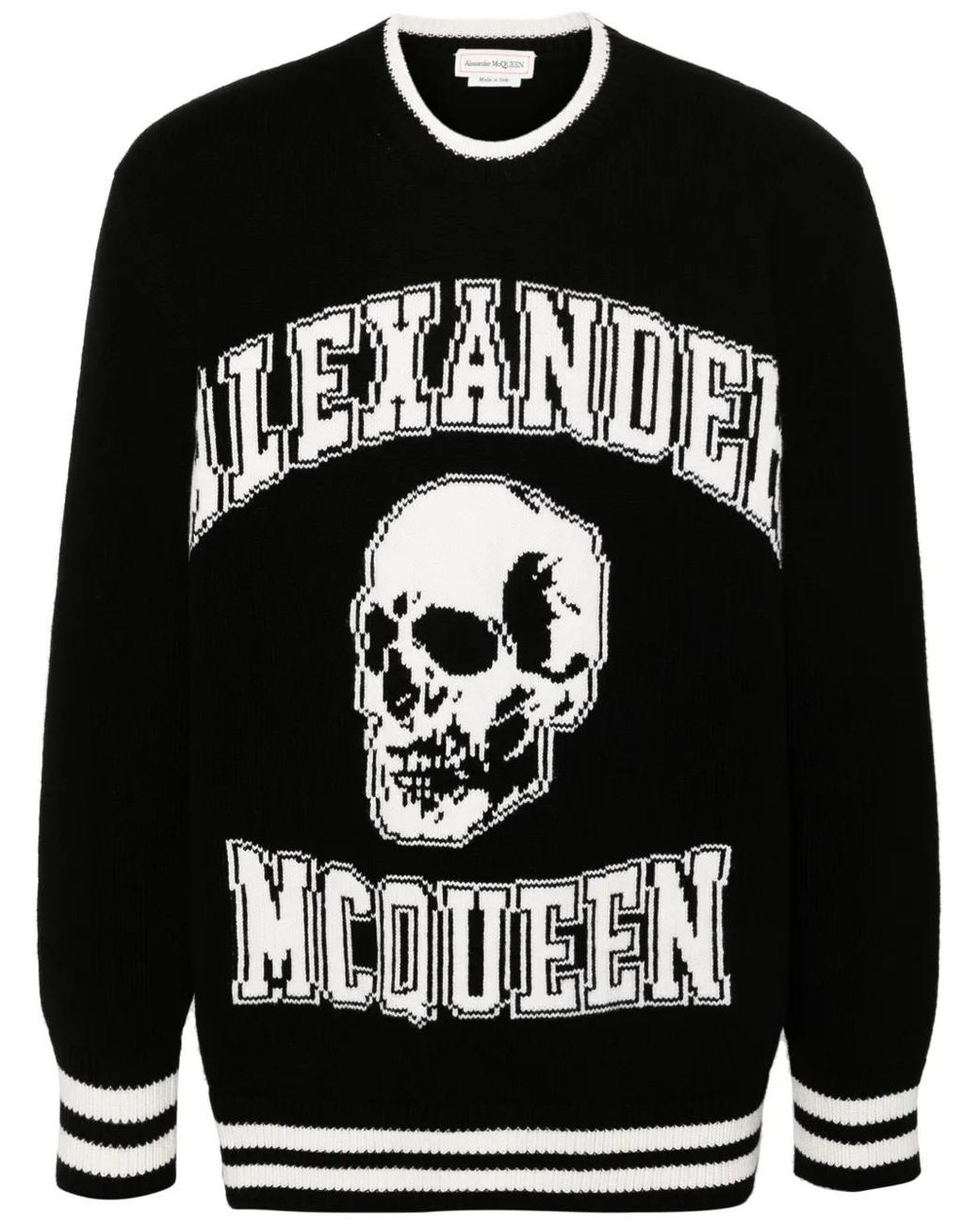 McQueen Varsity Sweater in Black für Herren