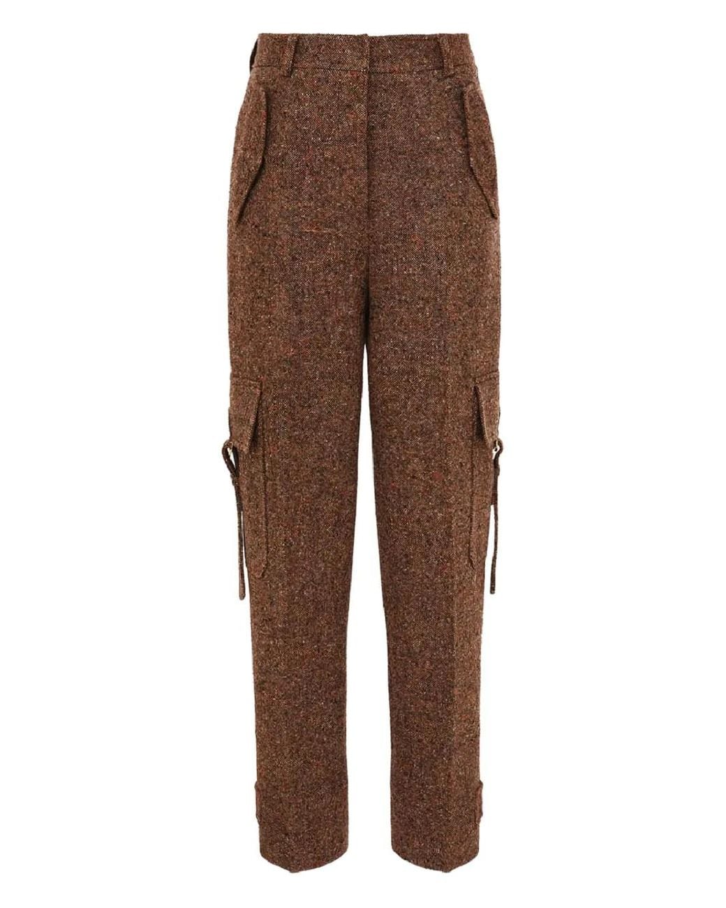 Zimmermann Brown Illustration Tweed Trousers