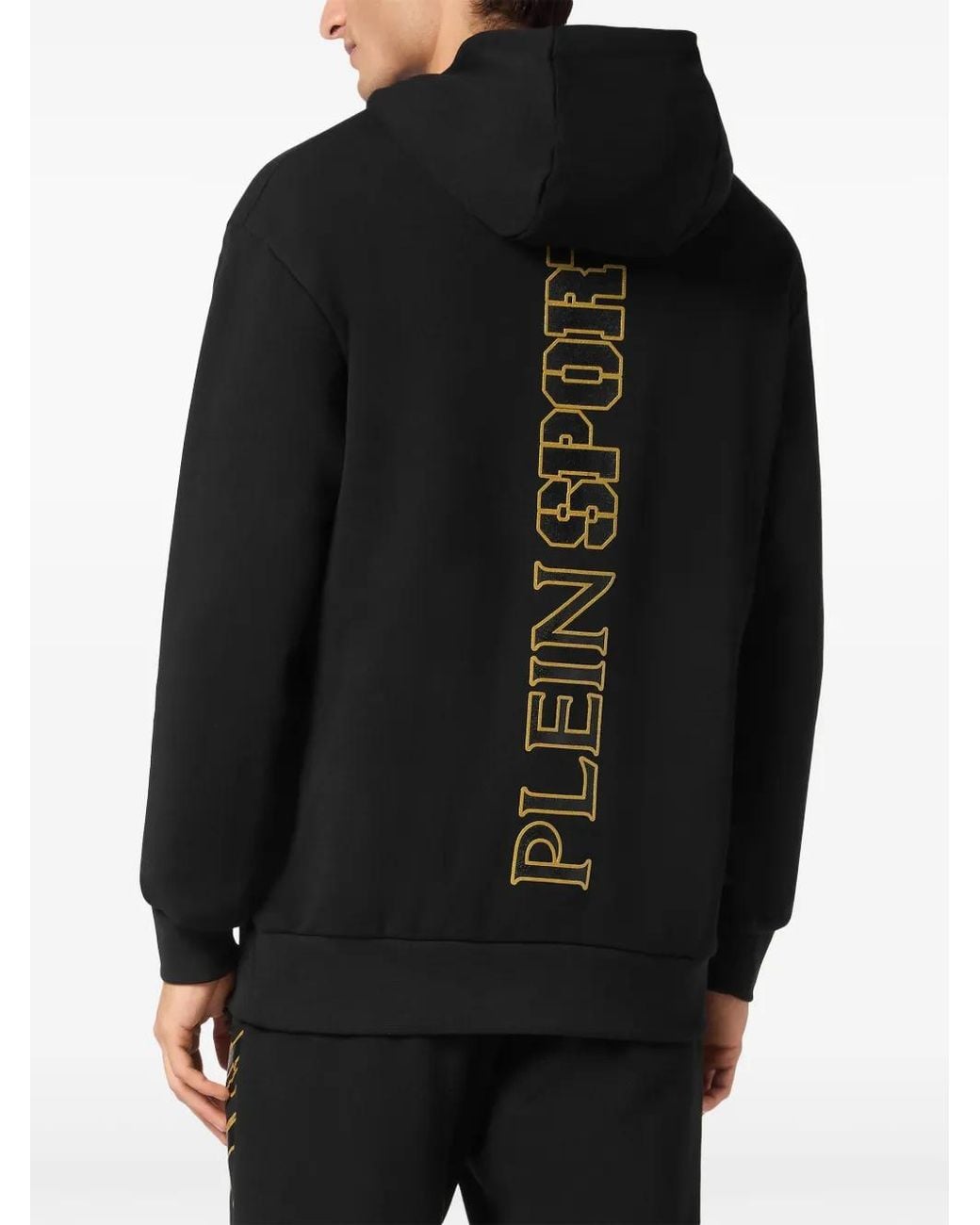 Philipp Plein Black Graphic-Print Hoodie for men
