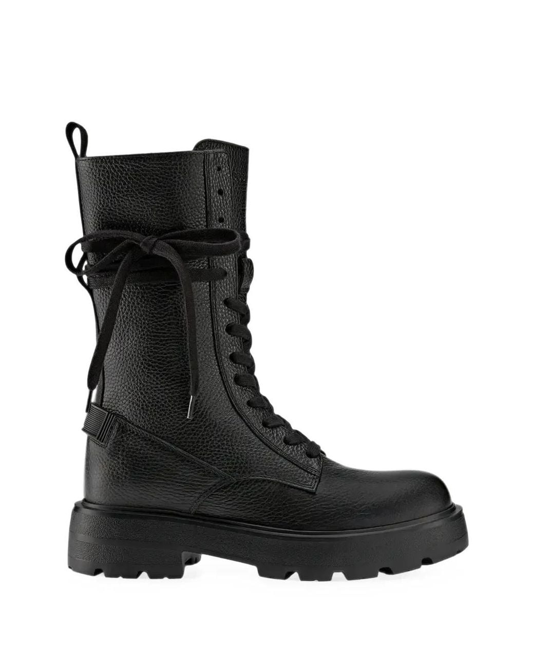 Bogner Black Bottines Riga En Cuir Grainé À Lacets