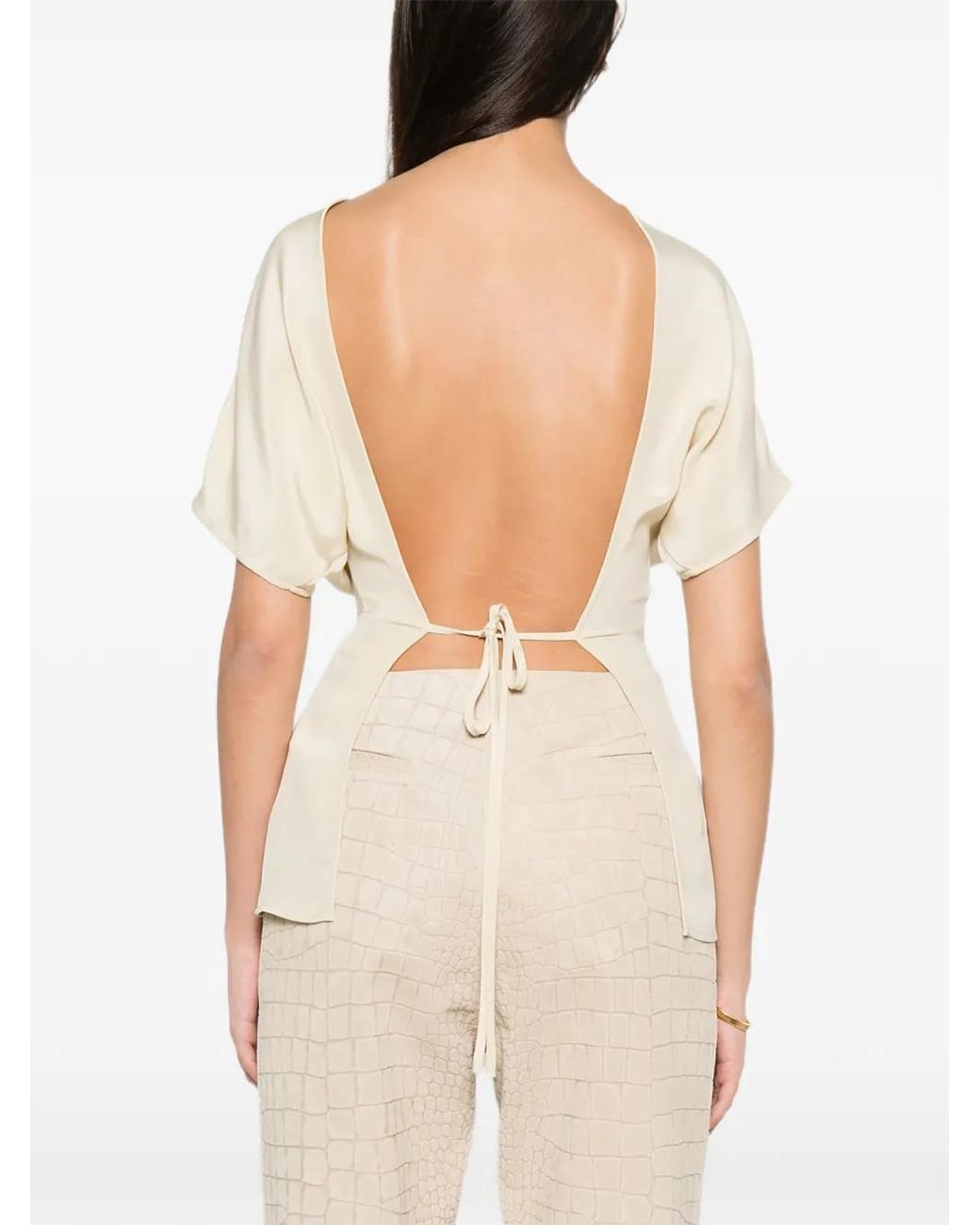 TOVE White Anya Boat-Neck Blouse