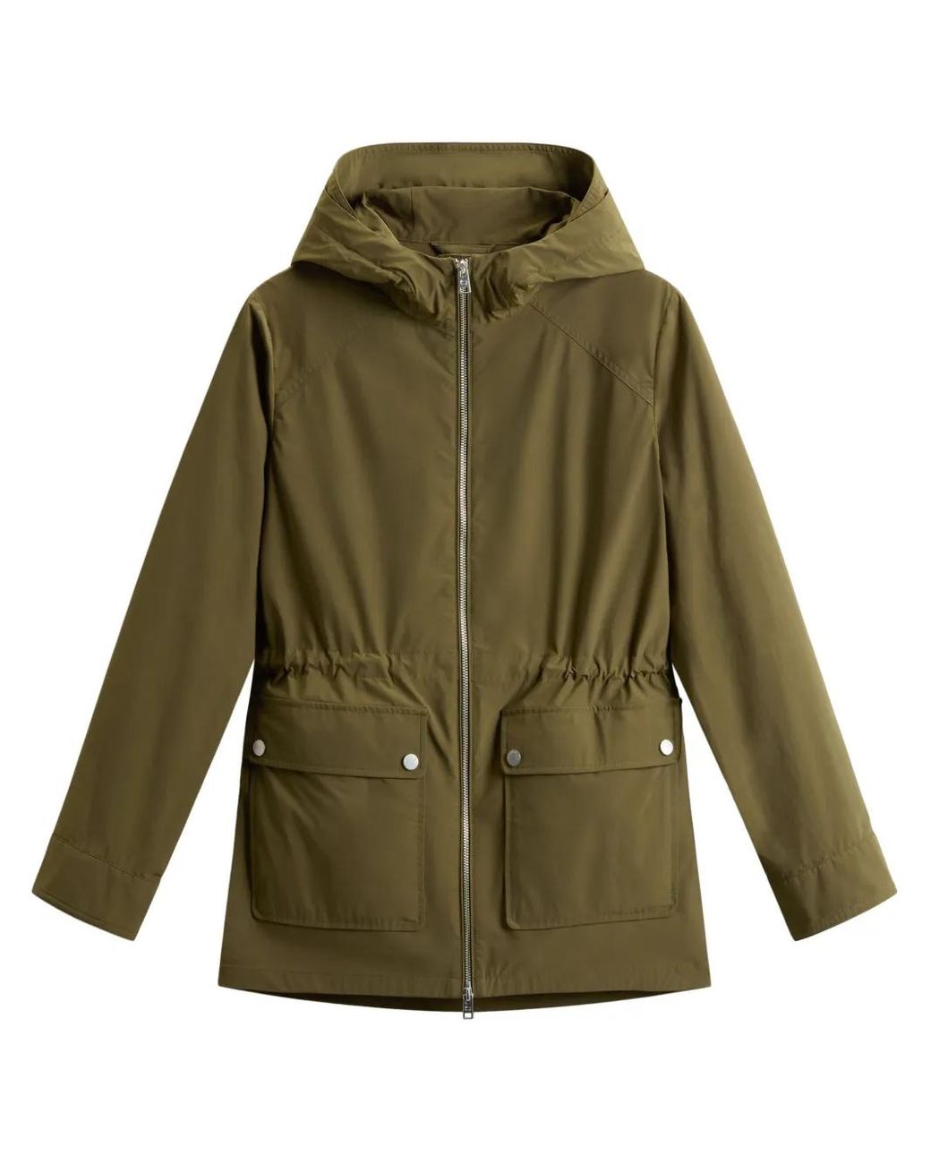Woolrich Summer Jack Met Capuchon in het Green