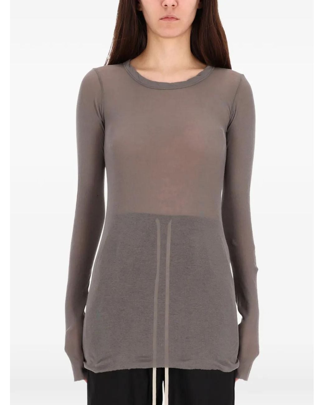 Rick Owens Gray Longsleeved Tshirt