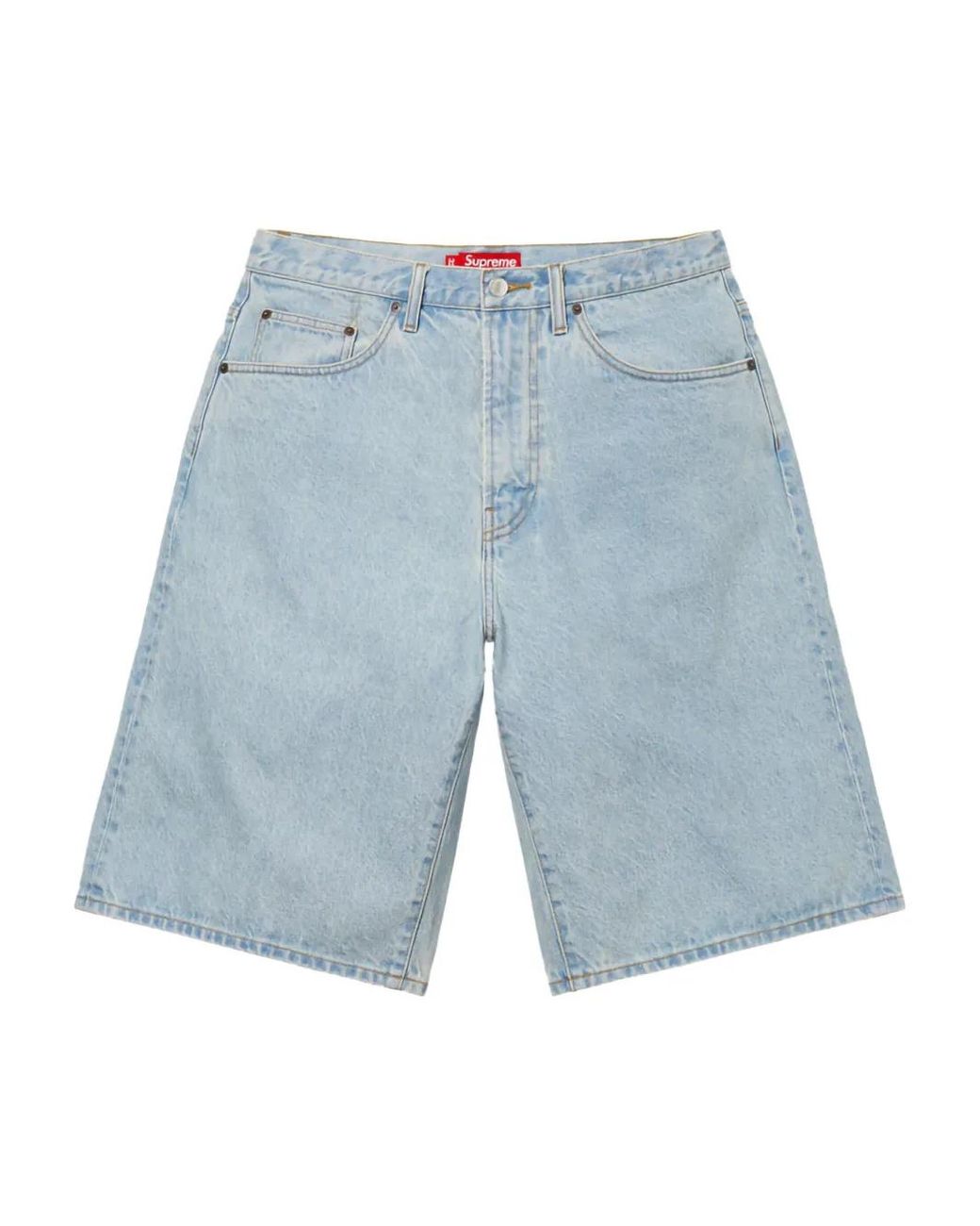 Supreme Blue Denim Shorts for men