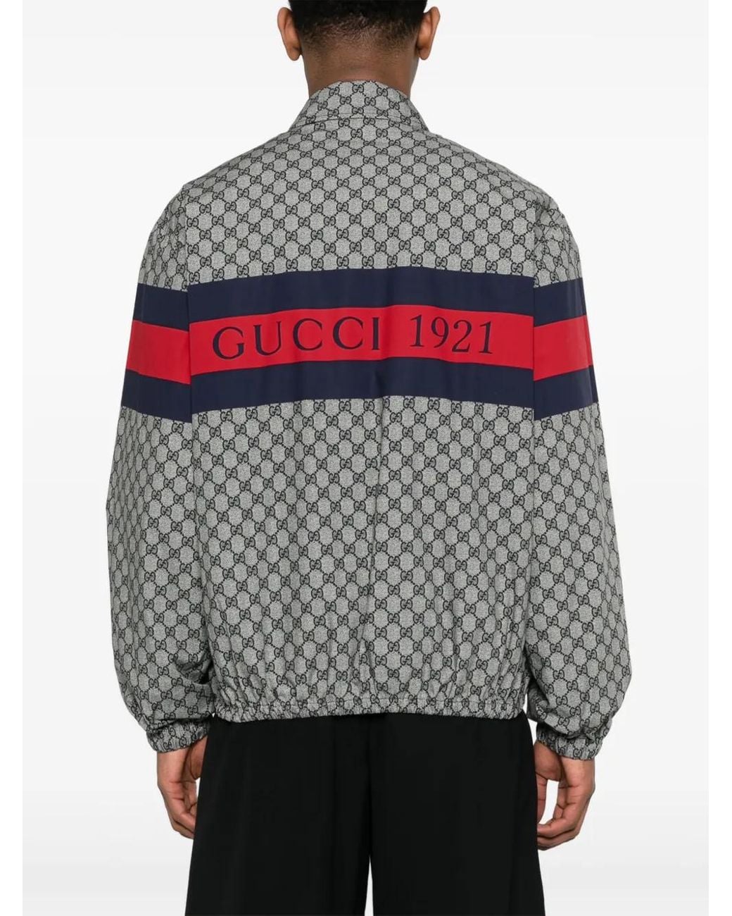Gucci Gray Jacket With Monogram for men