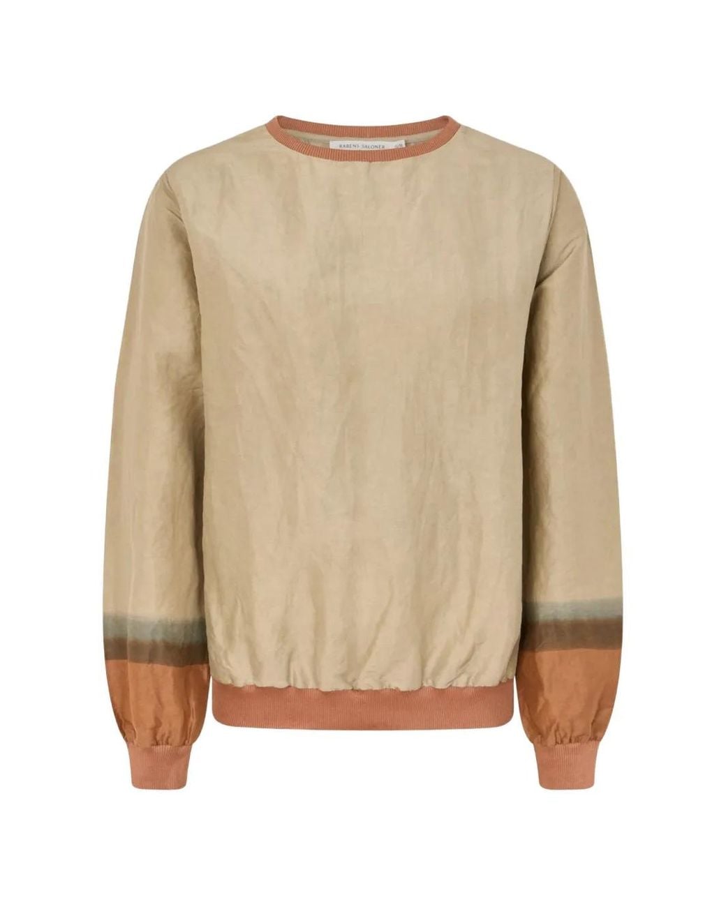 Rabens Saloner Natural Ommi Colour-Block Long-Sleeve Sweatshirt