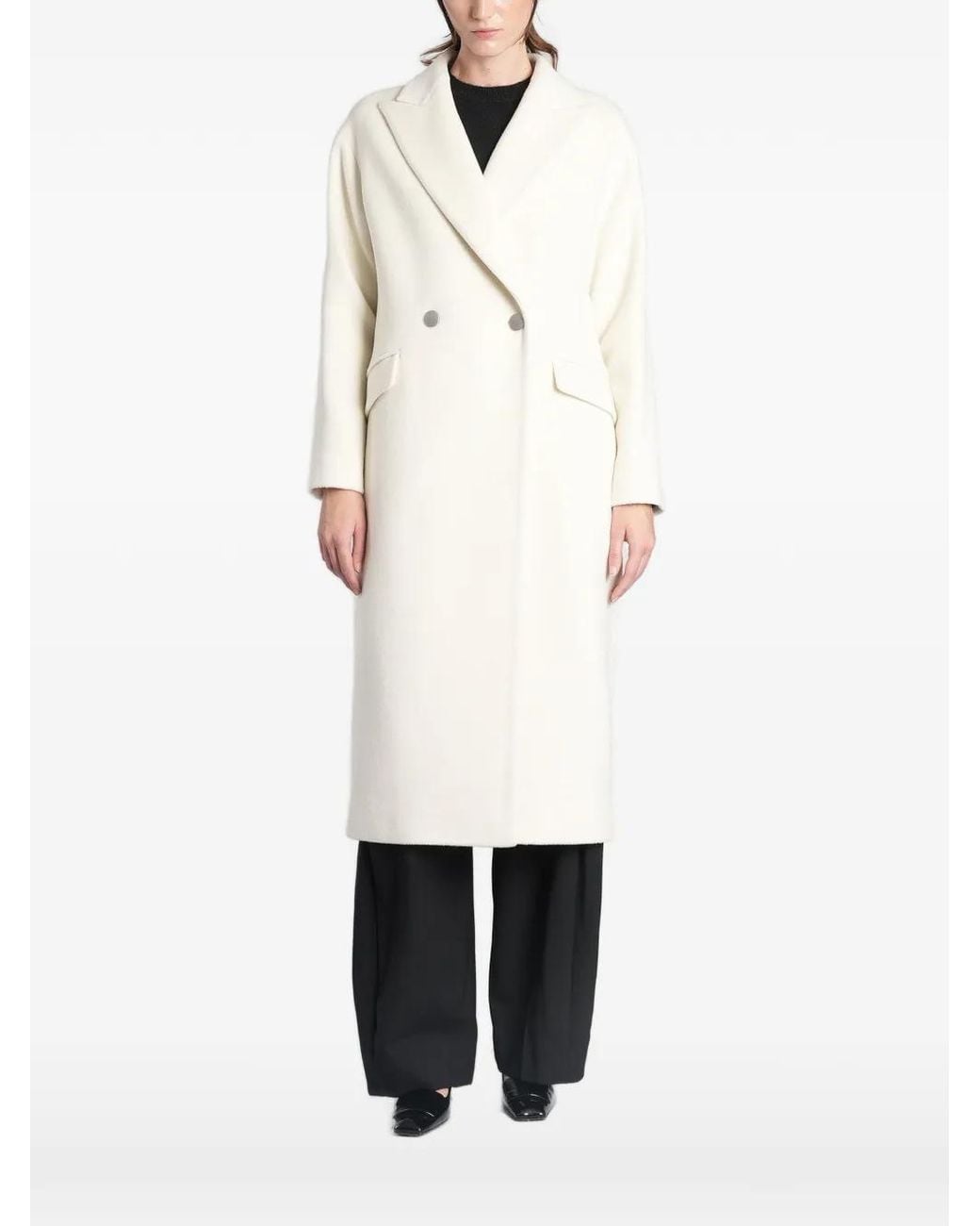 Tagliatore White Double-Breasted Coat