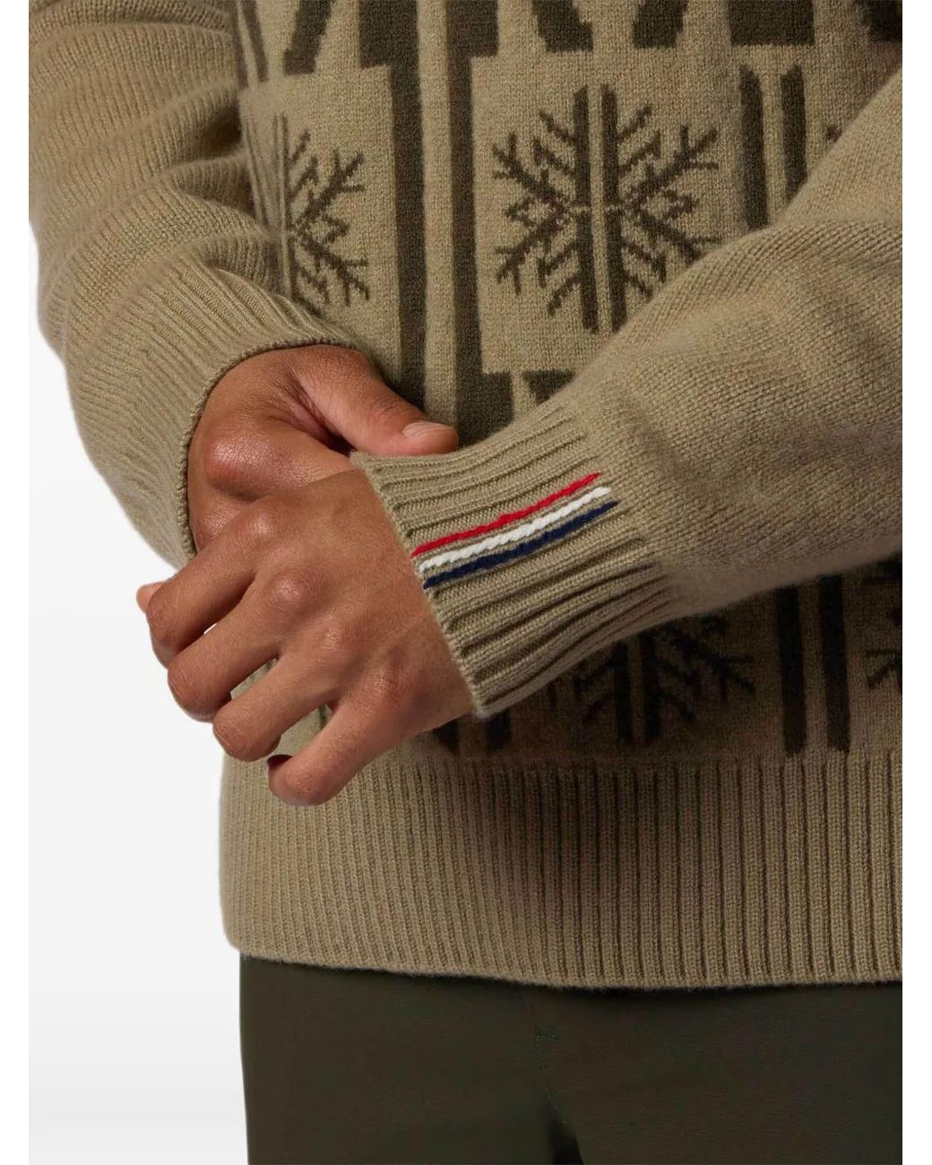 Rossignol Green Patterned Crewneck Sweater for men