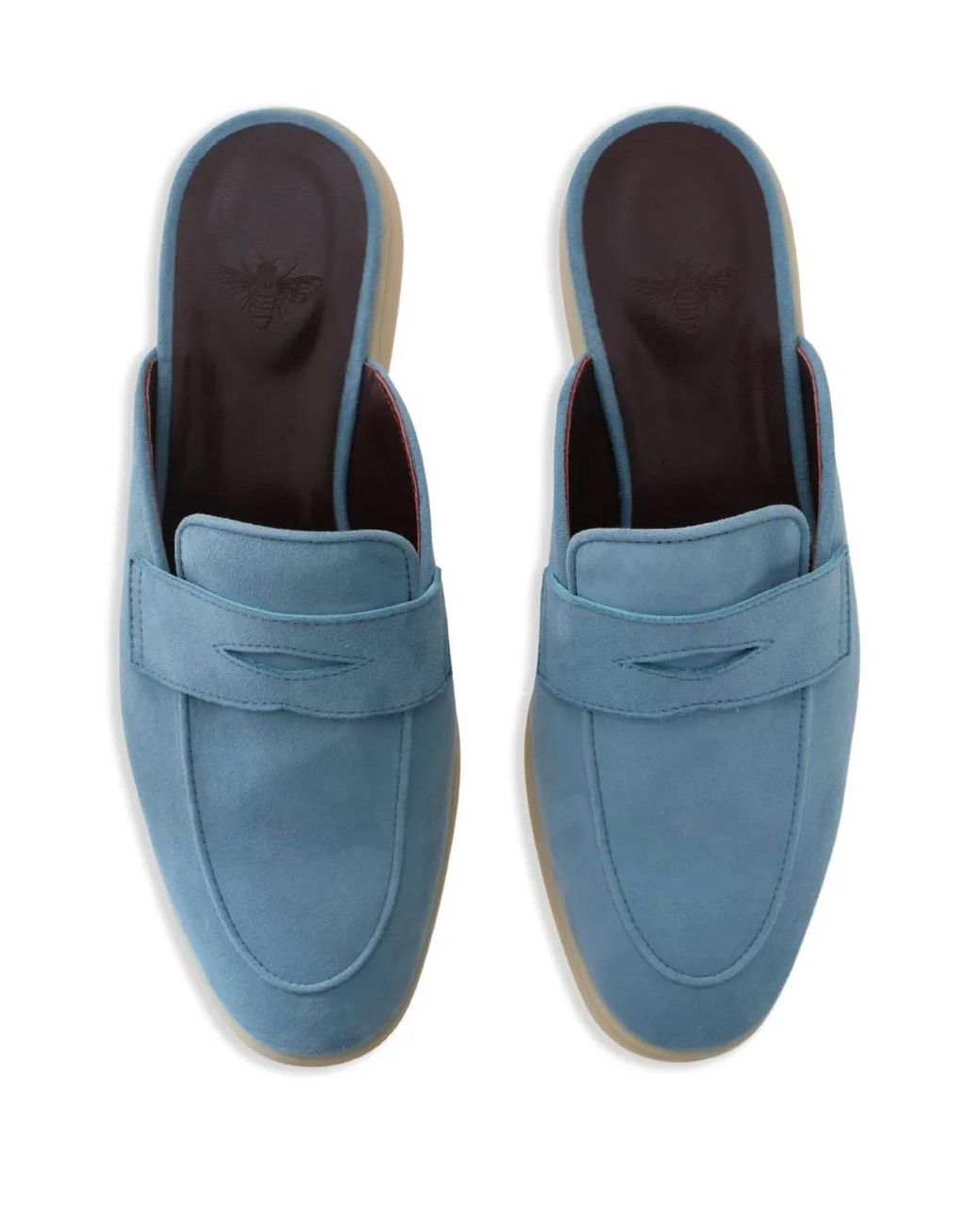 Bougeotte Blue Suede Mules