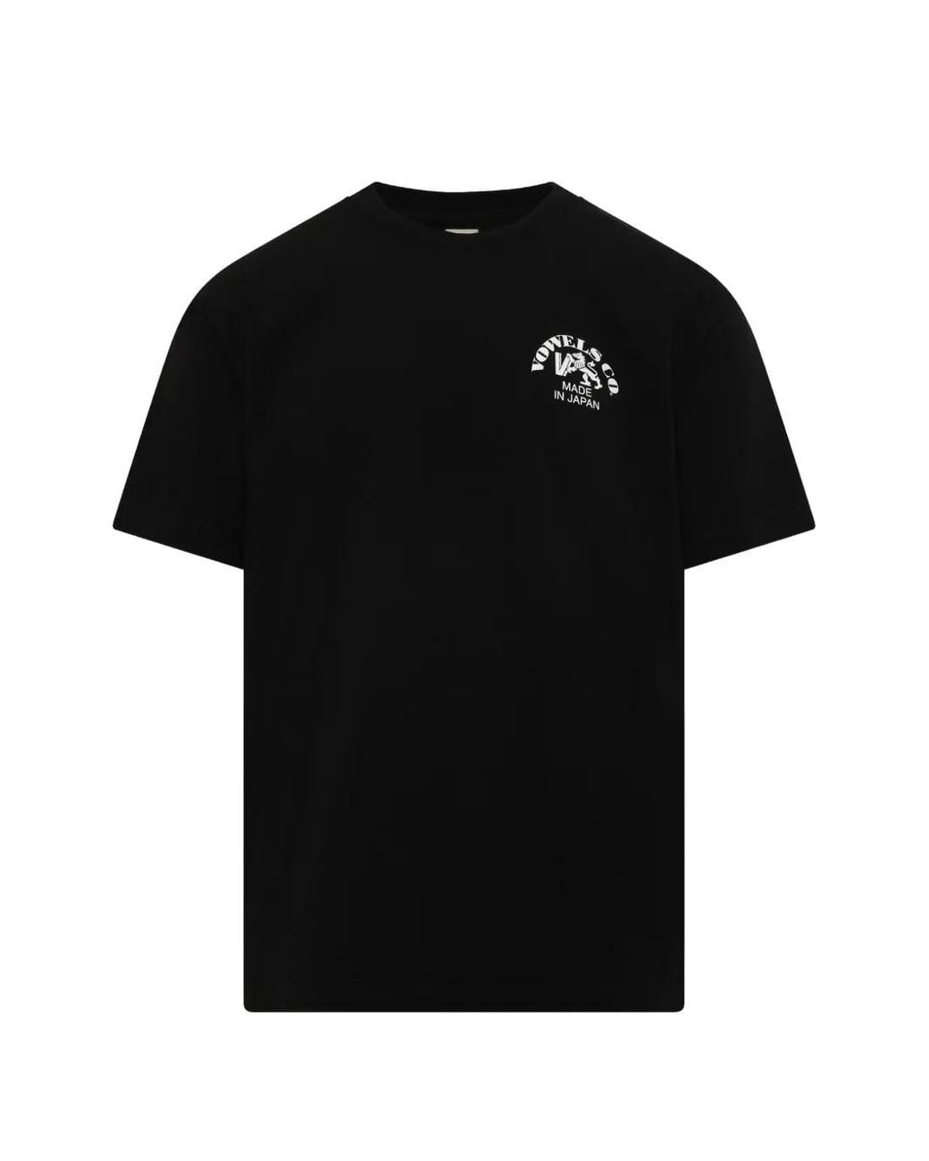 vowels Black Logo-Print T-Shirt for men