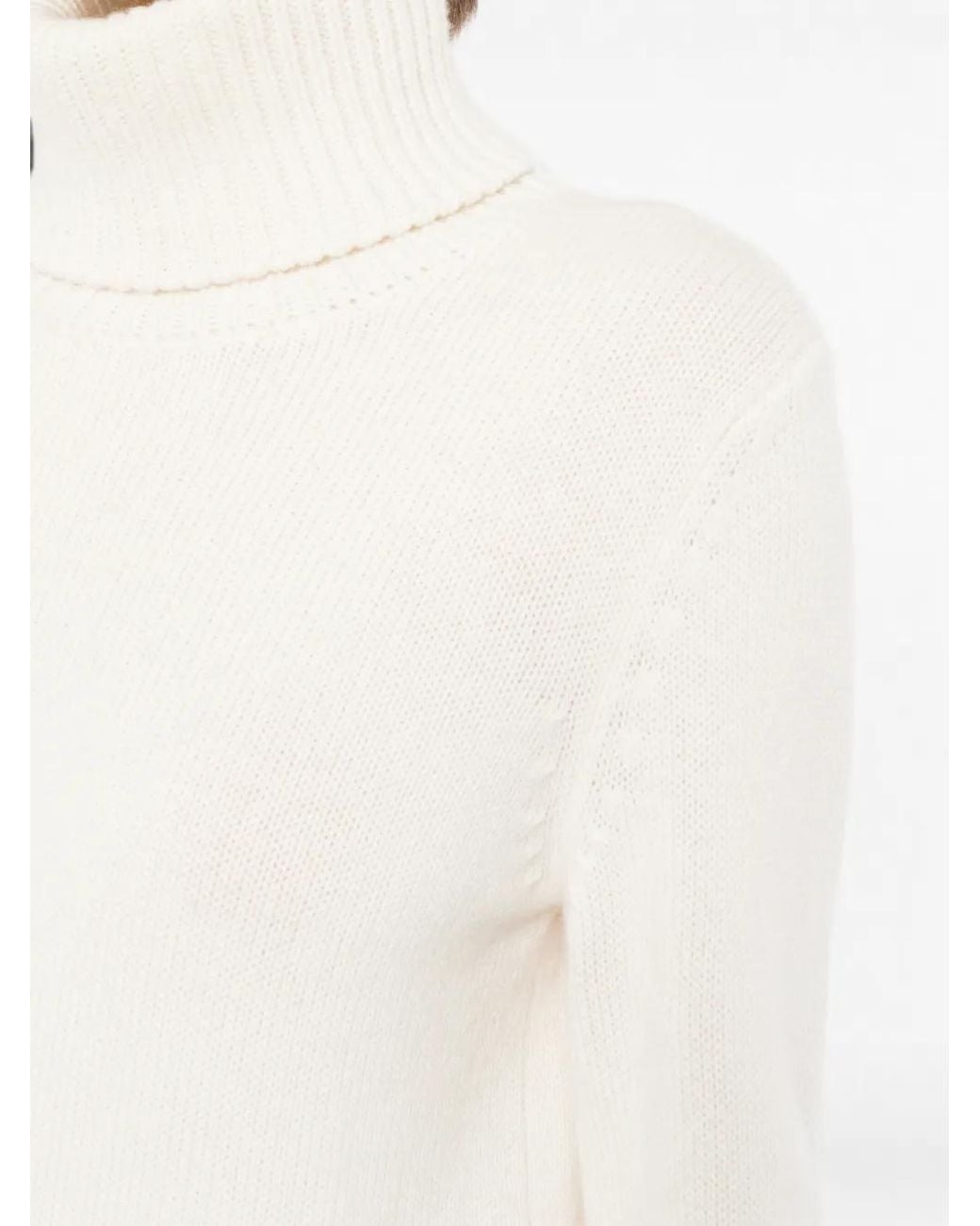 N.Peal Cashmere White Hazel Chunky-Knit Top