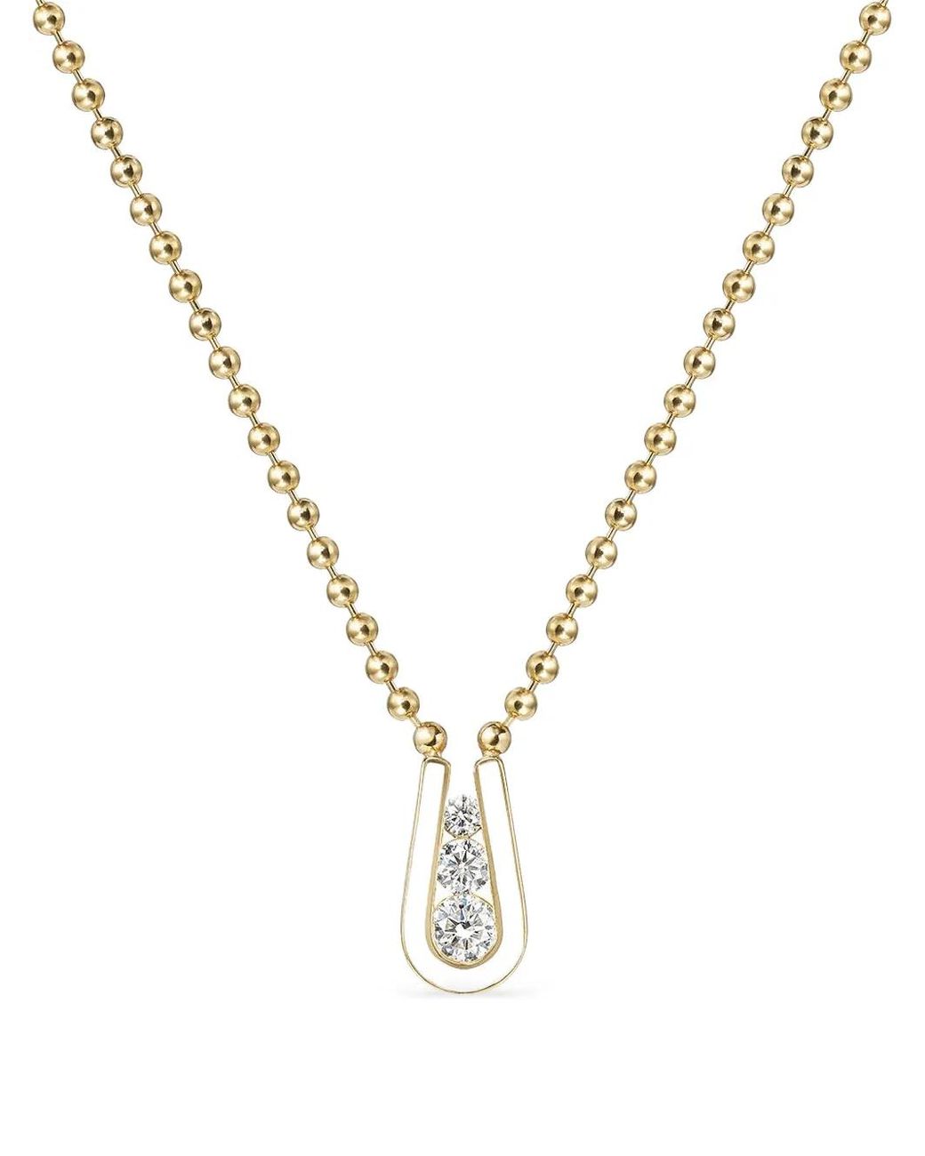Melissa Kaye Metallic Daphne Diamond Necklace