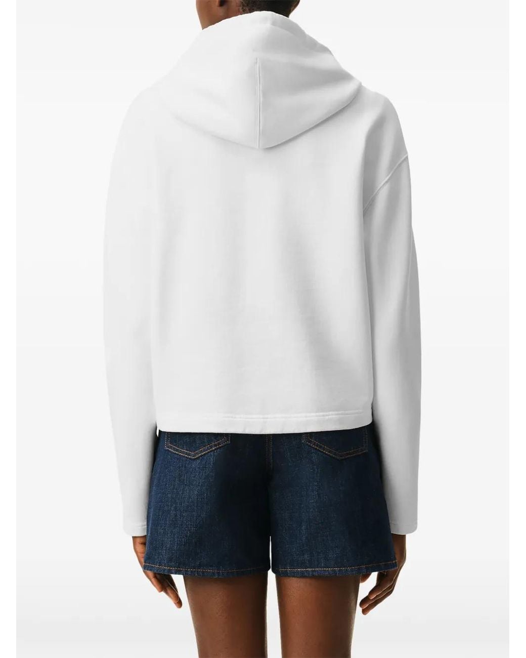 AMI White De Coeur Cotton Hoodie