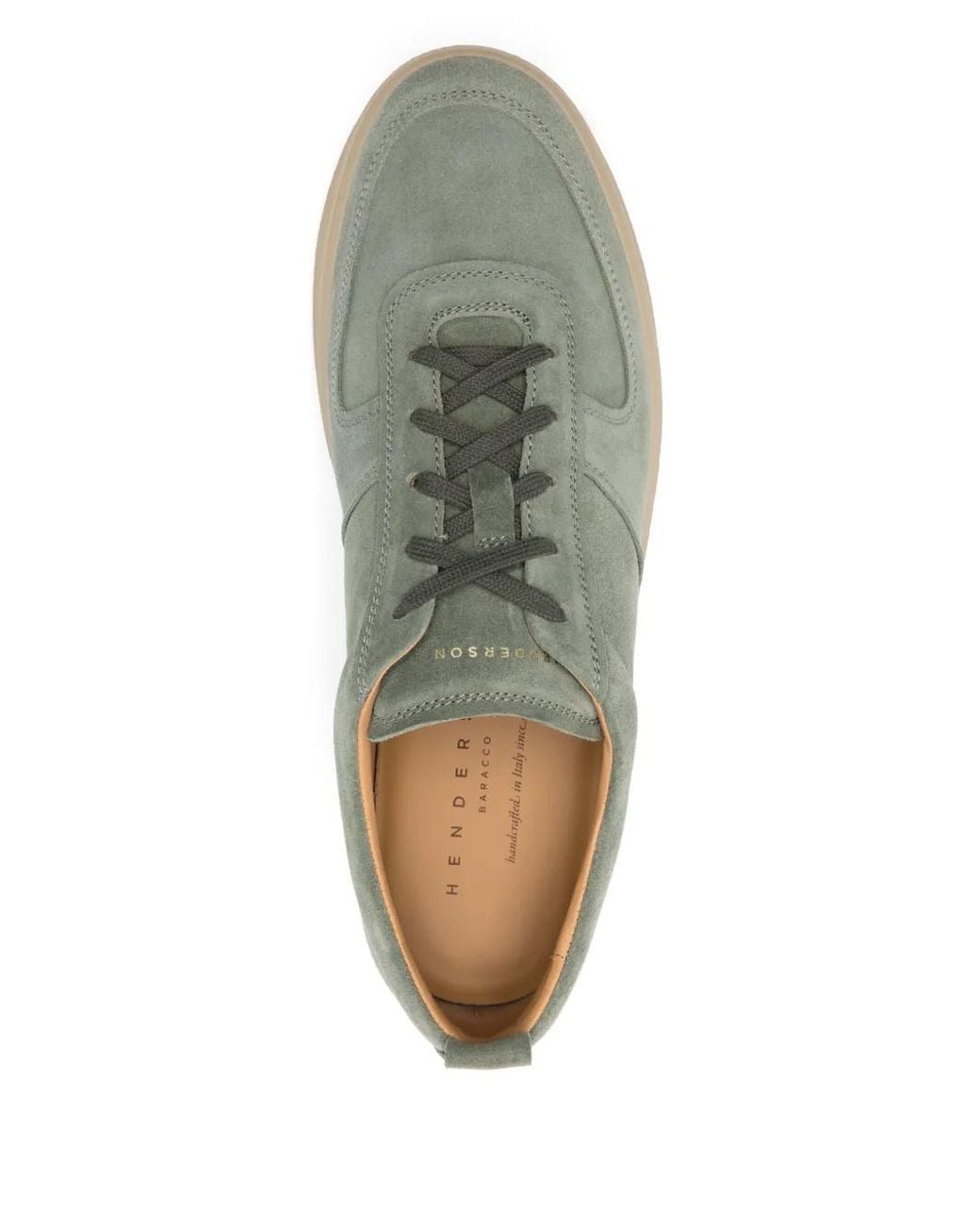 Henderson Green Lace-Up Sneakers for men