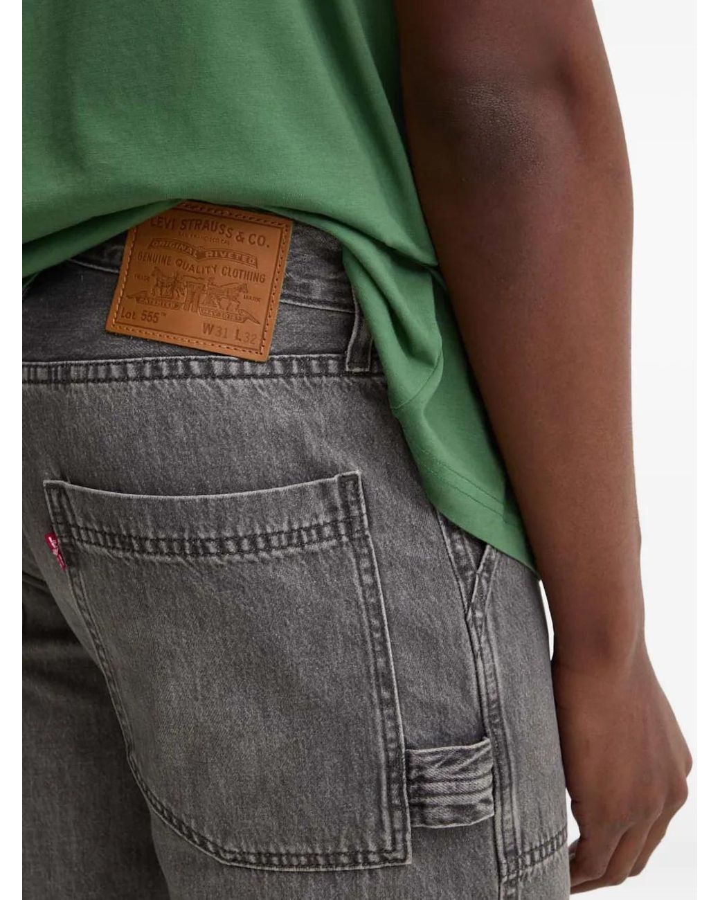 Levi's Black 555 Patch-Pocket Jeans for men