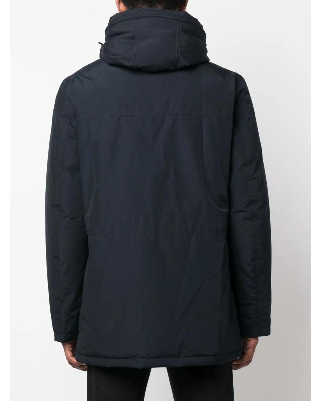 Woolrich Blue Dark Oversize Coat for men