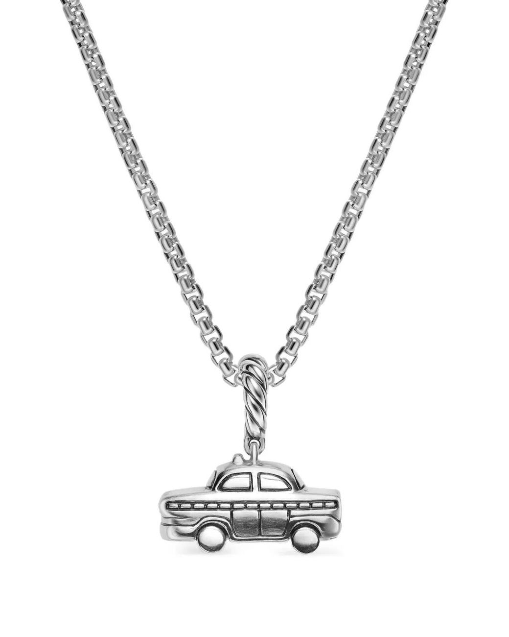 David Yurman White Petite Taxi Amulet