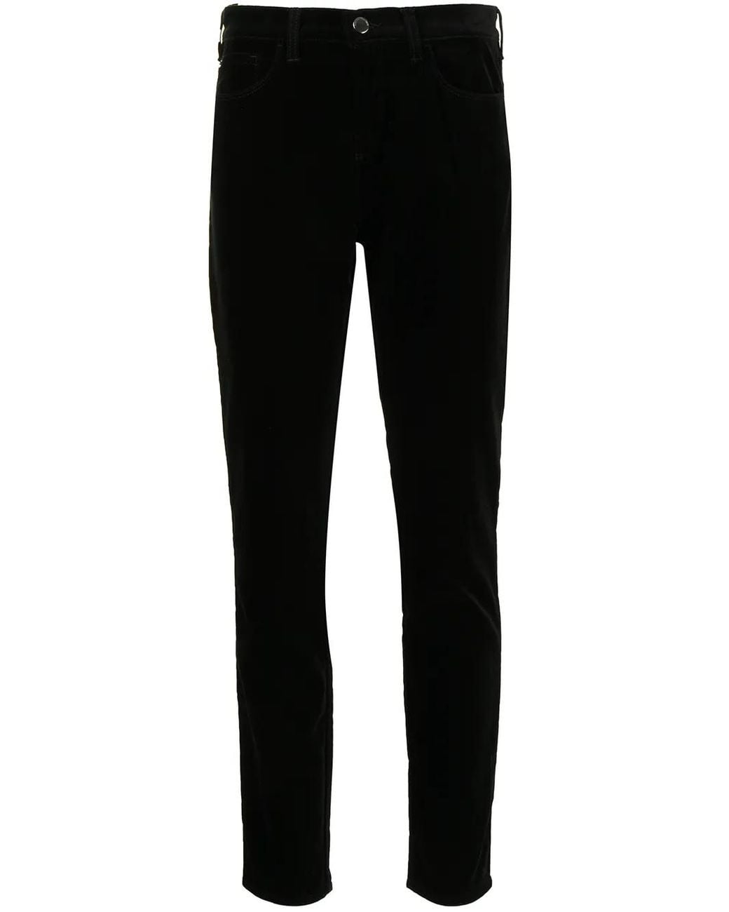 Emporio Armani Black Slim-Cut Mid-Rise Jeans