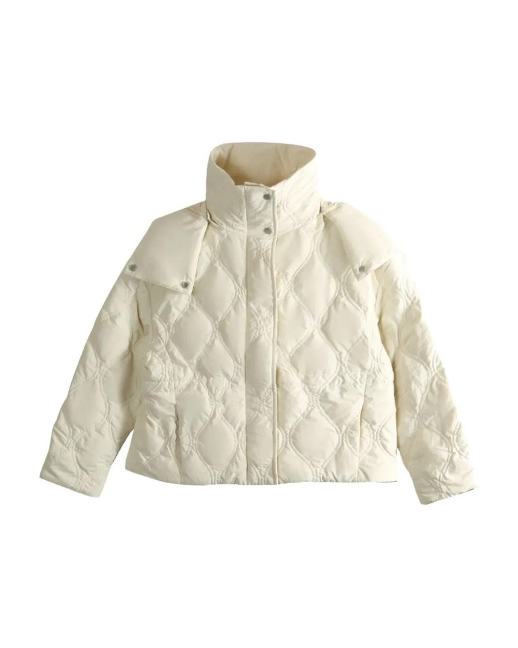 Canada Goose White Quilted Hooded Jacket