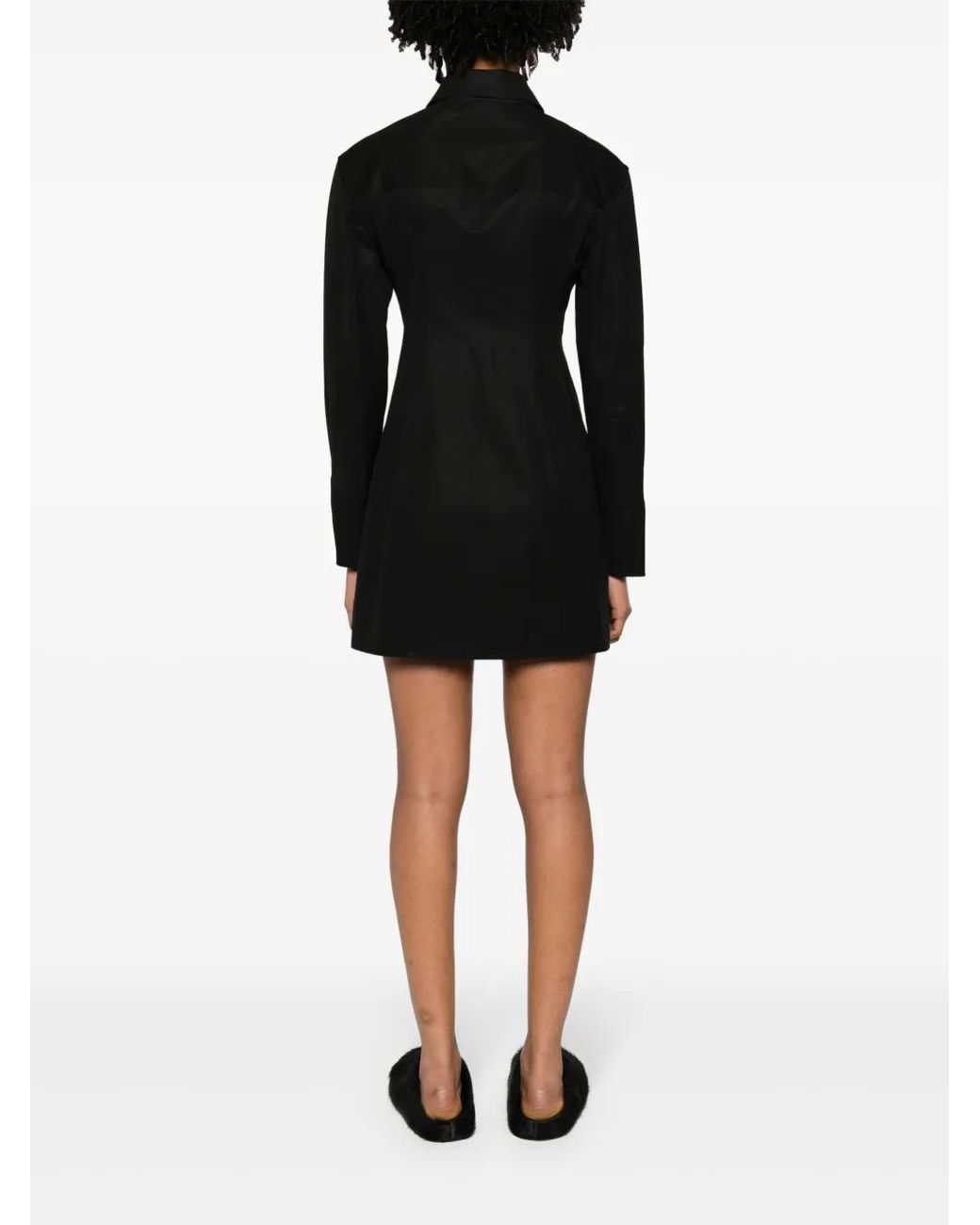 Alexander Wang Black Mini Cotton Shirt Dress - Women's - Cotton