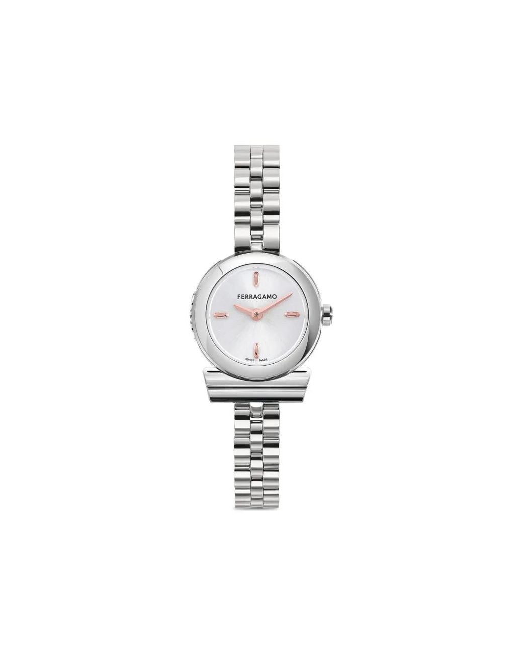 Ferragamo White Gancino 22.5Mm
