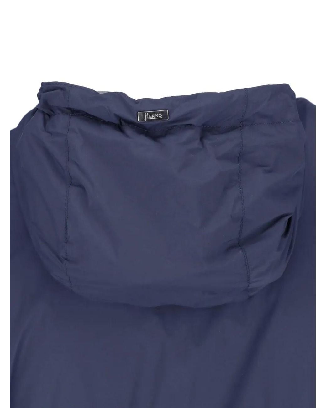 Herno Blue Drawstring Hooded Jacket for men