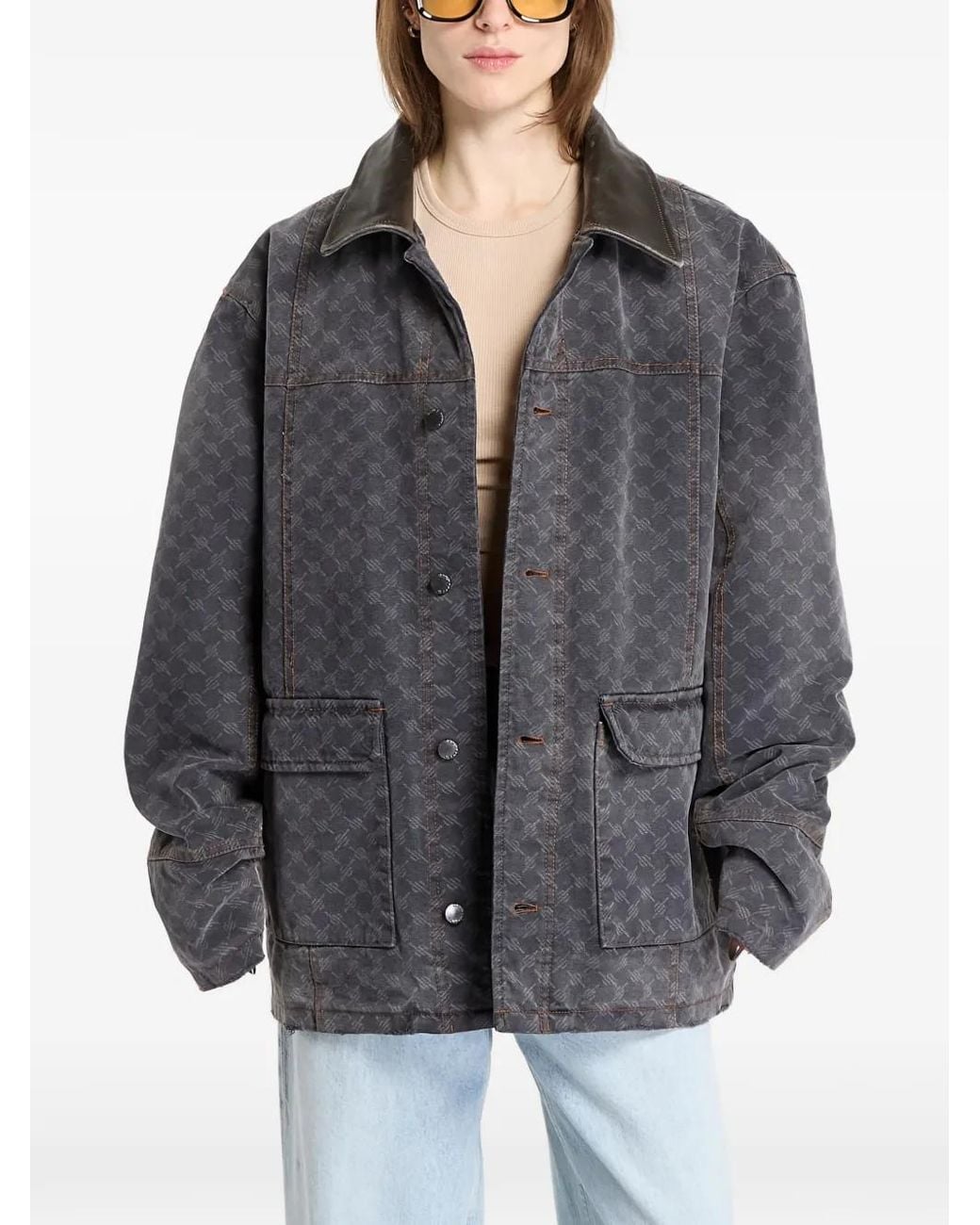 Daily Paper Denim Jack in het Gray