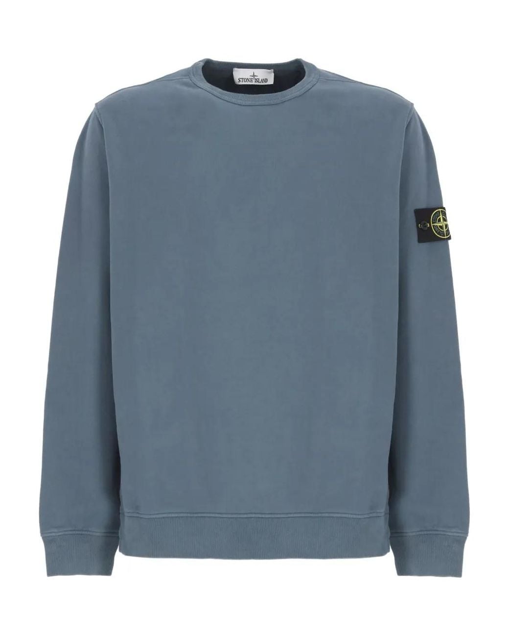 Stone Island Blue Compass-Motif Sweater for men