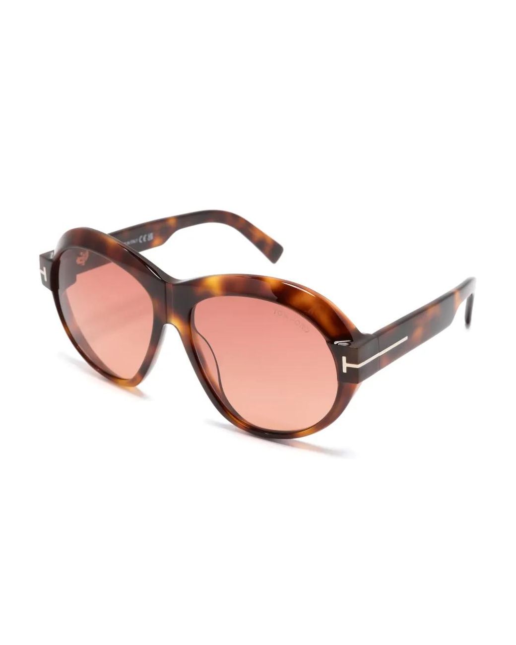Tom Ford Pink Inger Oversize-Frame Sunglasses