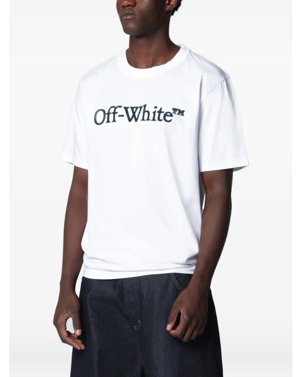 Off-White c/o Virgil Abloh White Bookish Logo T-Shirt for men