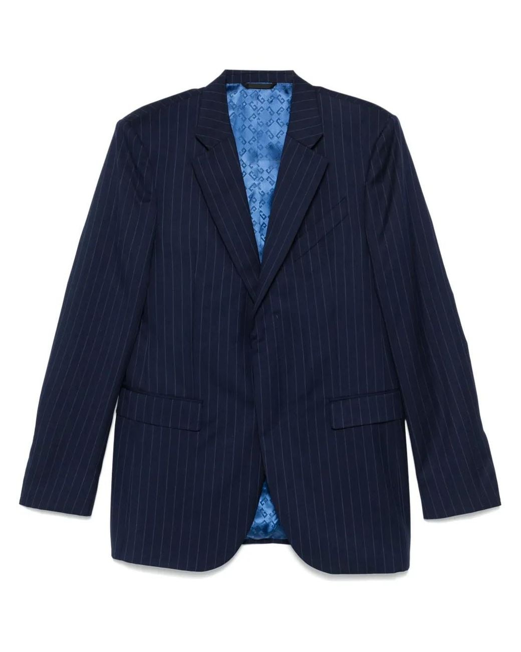 Givenchy Blue Slim Fit Striped Jacket for men