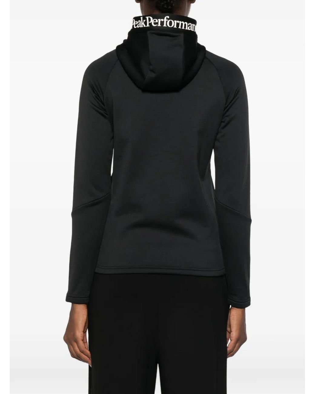 Peak Performance Black Sweat Zippé À Logo Imprimé