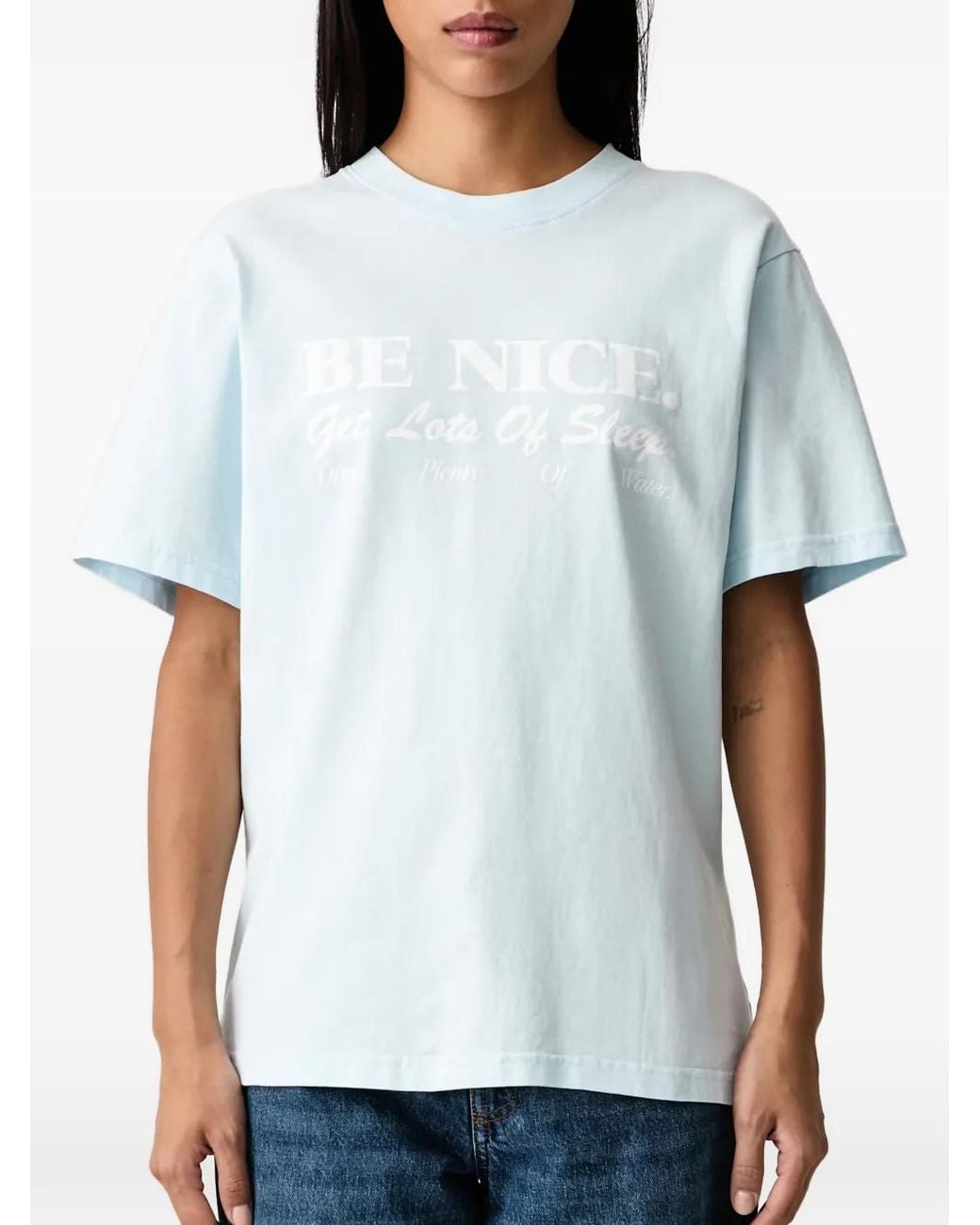 Sporty & Rich White Slogan-Print T-Shirt