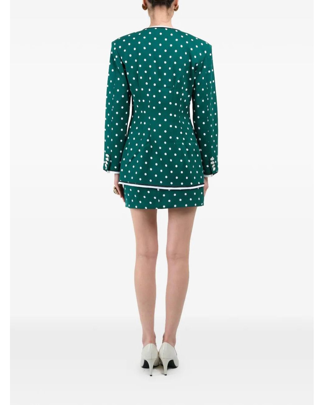 Chaqueta Con Bolsillos De Lunares ROWEN ROSE de color Green